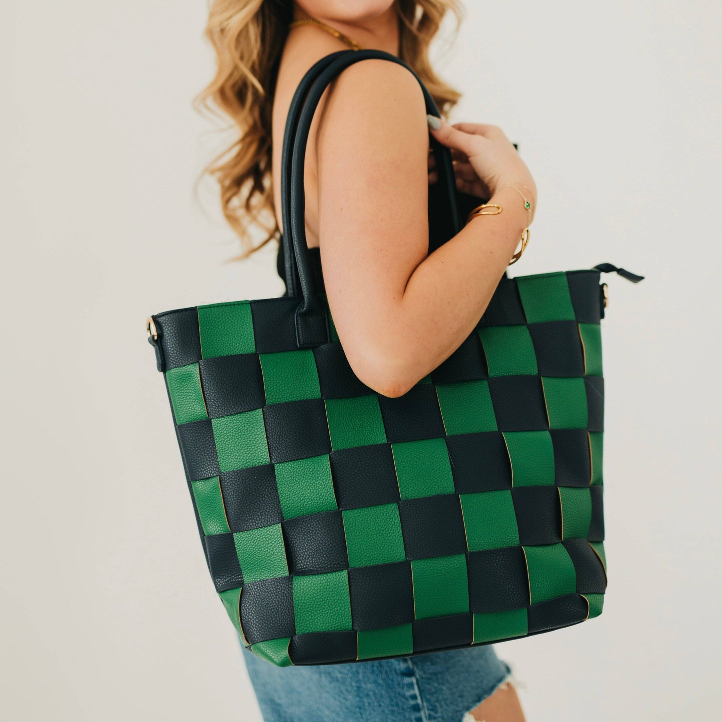 “The Katie” Checkered Tote