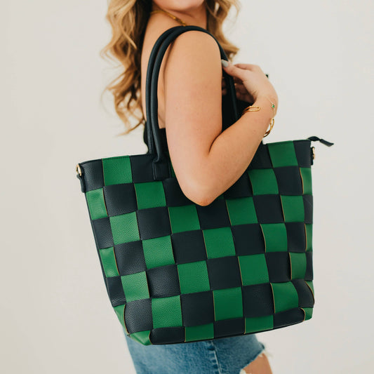 “The Katie” Checkered Tote