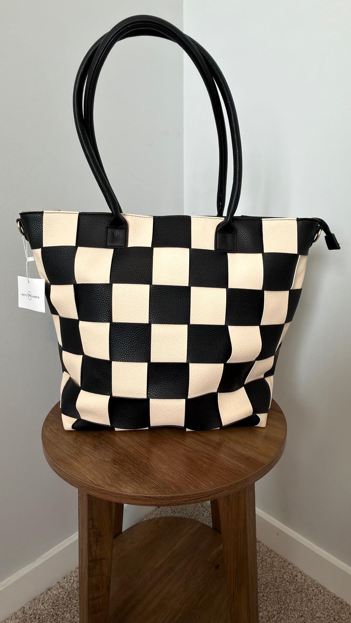 “The Katie” Checkered Tote