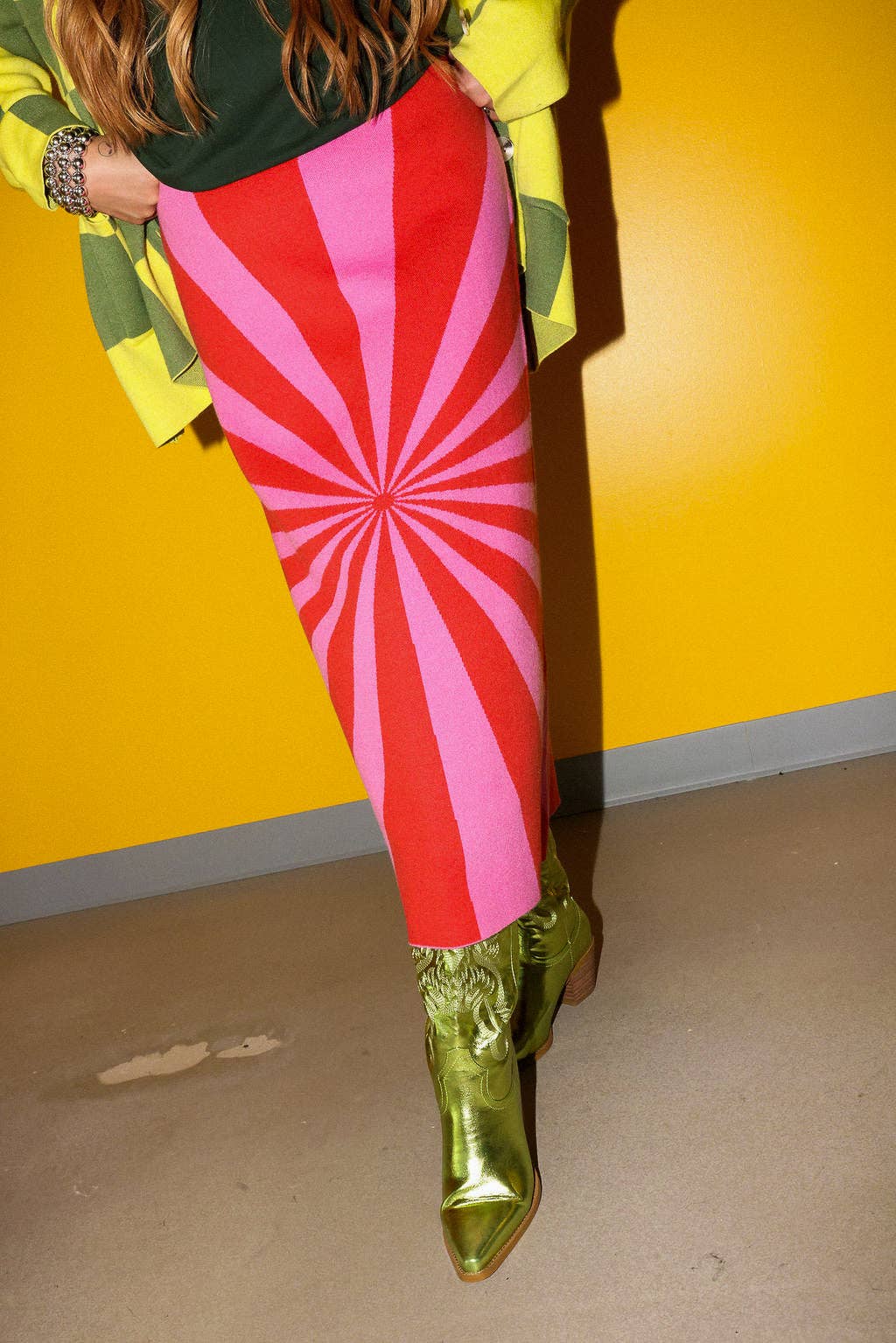 “The Carl” I'm Spiraling Midi Skirt