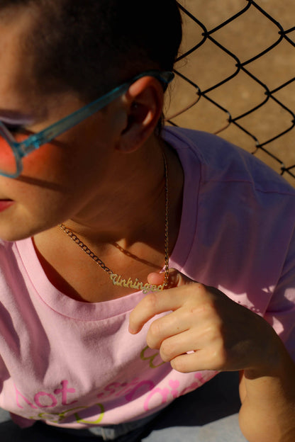 “The Stassi” Unhinged Nameplate Necklace